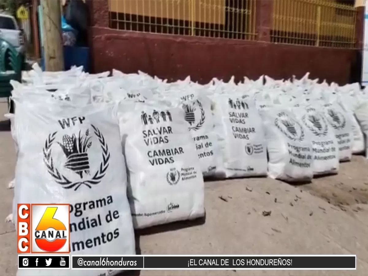 PMA Dona alimentos para familias de Veraxruz, Copán