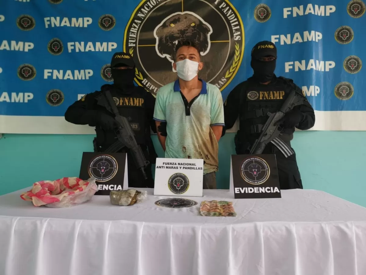 FNAMP detiene a distribuidor de droga de la MS-13 en El Porvenir, Atlántida
